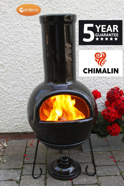 Gardeco Sempra Chimenea in Glazed Black