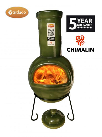 Gardeco Sempra Chimenea in Glazed Green