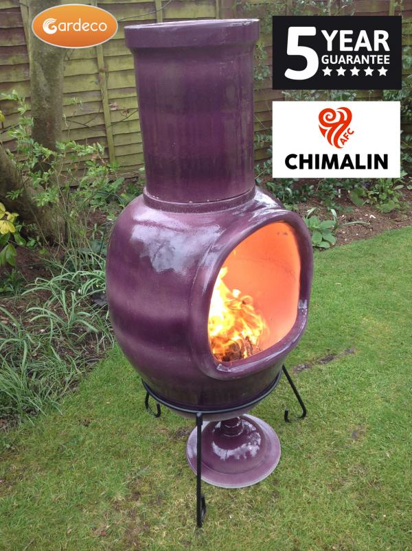 Gardeco Asteria Purple Chimenea