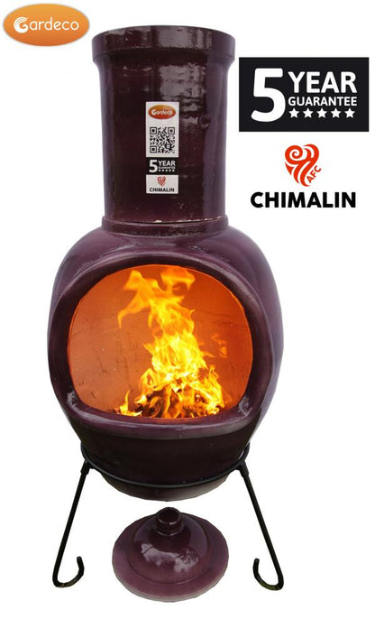 Gardeco Asteria Purple Chimenea