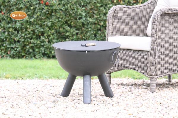 Gardeco Casa Black Steel Fire Bowl